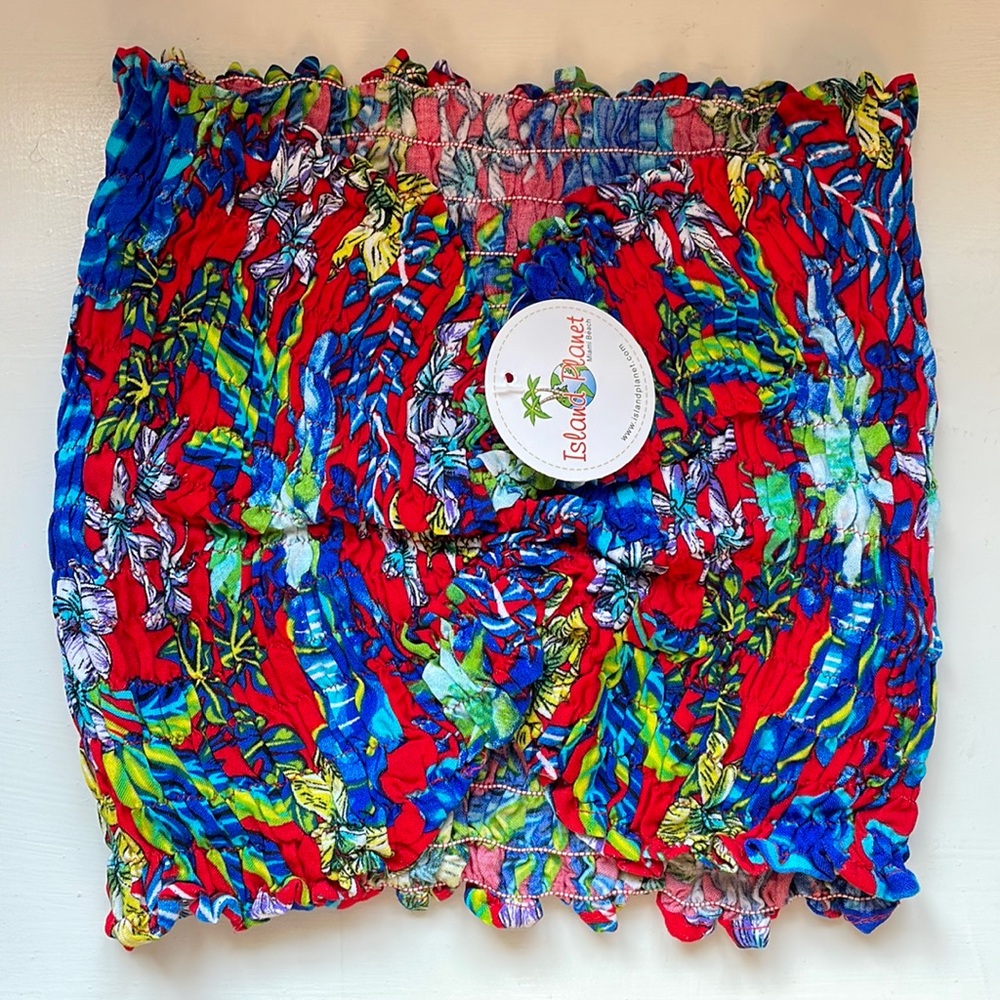 NWT Red Floral Tube Top